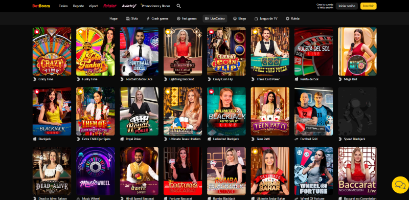 Betboom Chile Casino Online en Vivo