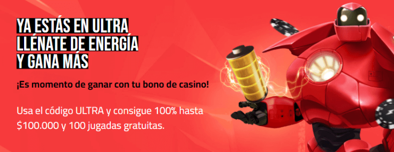 Bono de Bienvenida de Ultra Casino Online - Casino-online24.cl