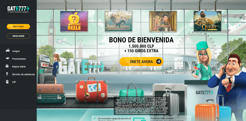Bono de Bienvenida e Inicio en Gate777 Casino Online en Chile