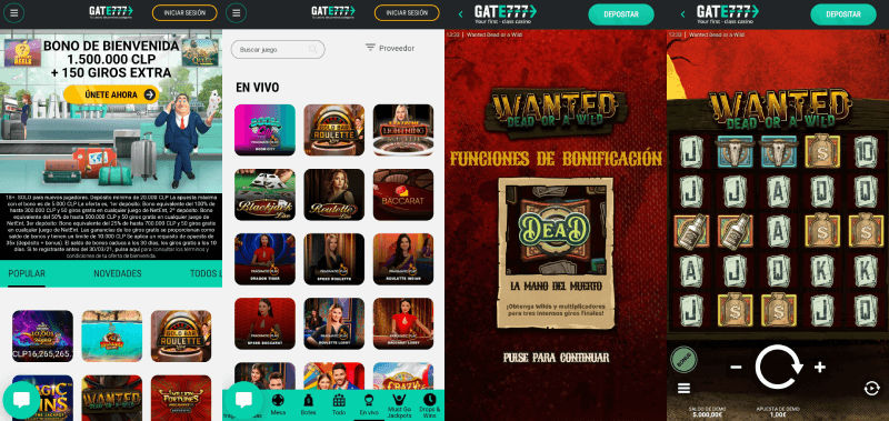 Gate777 App - Aplicación de apuestas y Casino Online en Chile