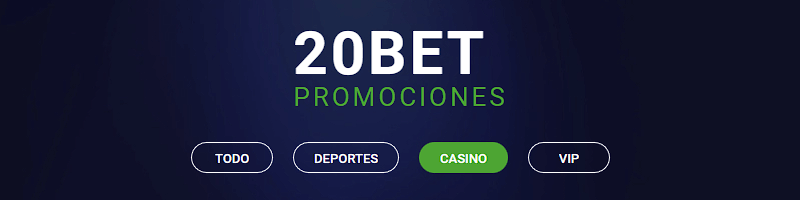 Promociones disponibles en 20Bet Casino Online Chile