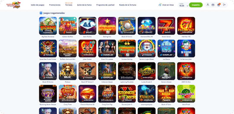 Juegos de casino en Vulkan Vegas Casino Online en Chile