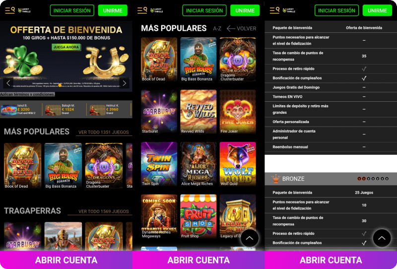 Lucky Thrillz App Casino Online en Chile