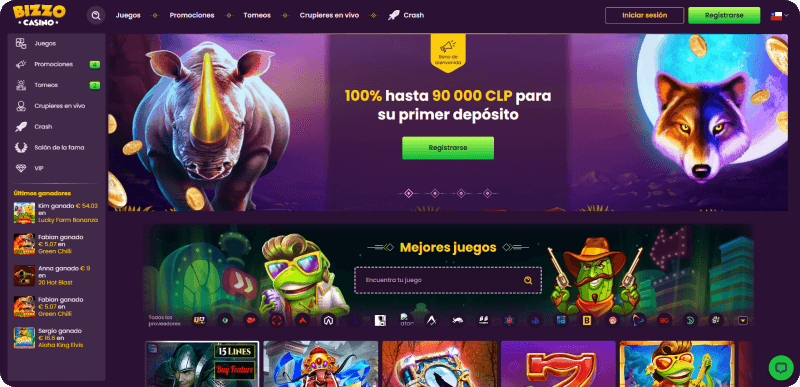 Bizzo Casino Online Chile Homepage