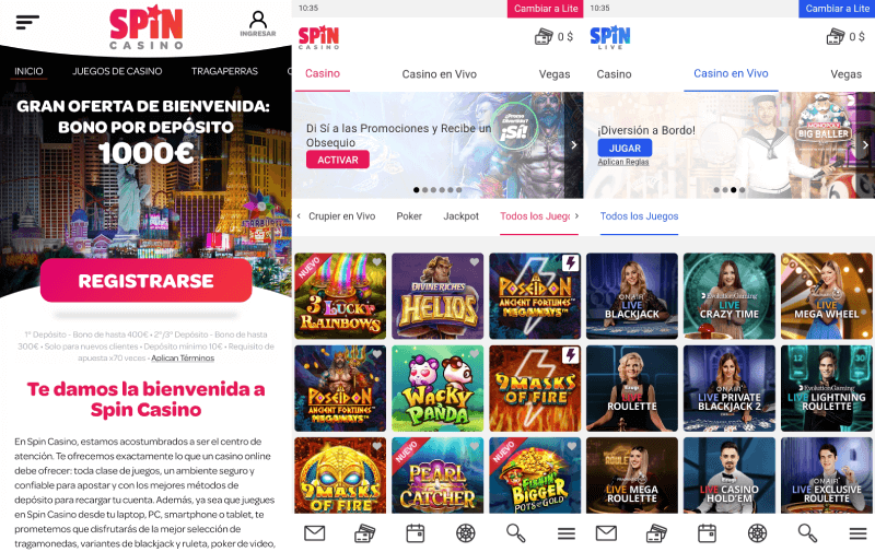 Spin Casino Online Chile App