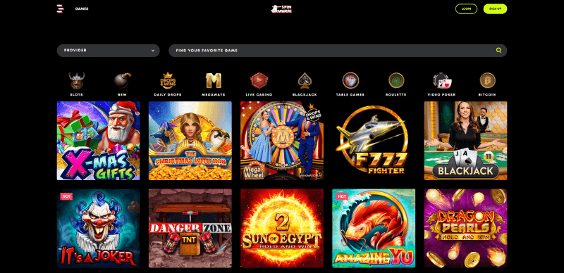 Juegos en Spin Samurai casino online en Chile