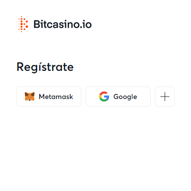 Registro Paso #1 - Bitcasino.io Online en Chile