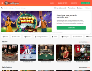Casino en vivo en Leovegas Chile