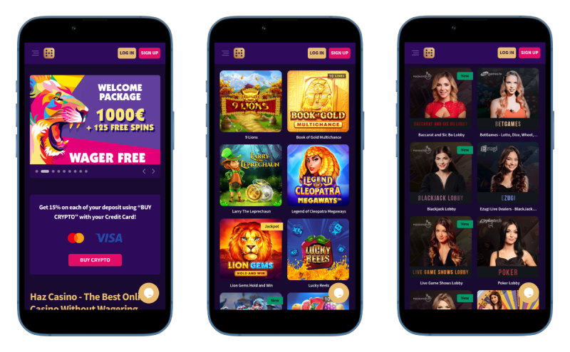 Haz Casino App - Android iOS