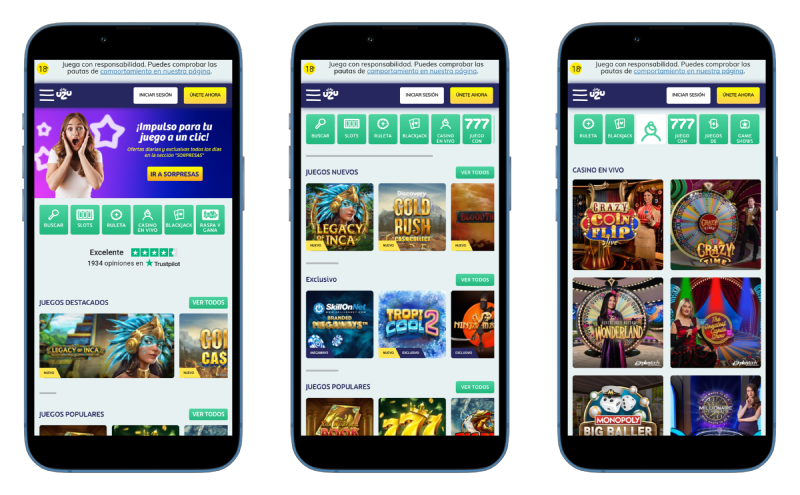 PlayUZU Chile: Casino App para Android e iOS